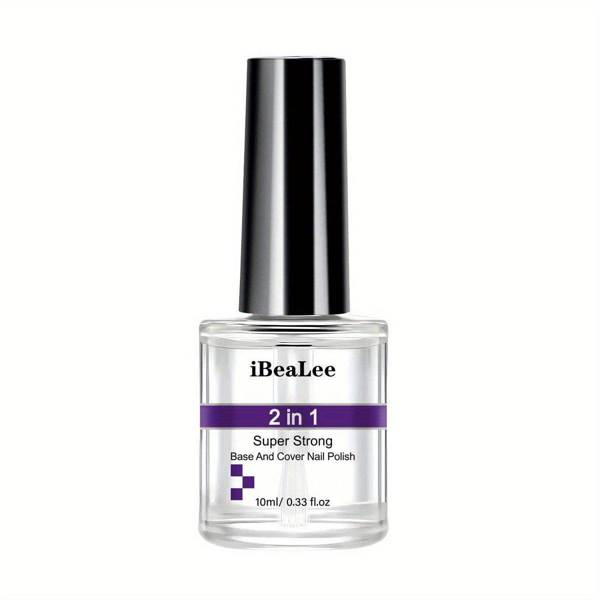 Base Coat and Top Coat 2-in-1 Nail Polish Super Strong Chip Resistant Long Lasting High Shine Nourishing Nail Treatment Stops Chipping and Peeling for Healthy Beautiful Nails 10ml