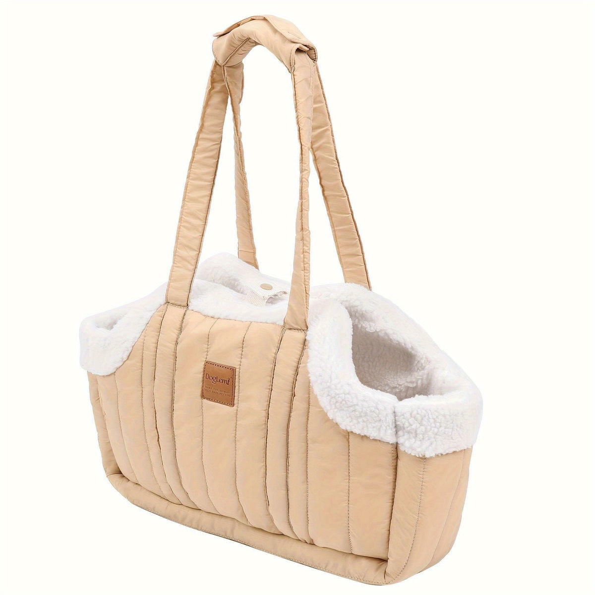 Pet Carrier Handbag Winter Warm Soft-Sided Small Dog Cat Carrier Bag with Snap Closure, Cozy Outdoor Tote Bag for Cold Weather, Portable Pet Purse for Small Pets - Dark Blue Grey Green Beige Black Pink