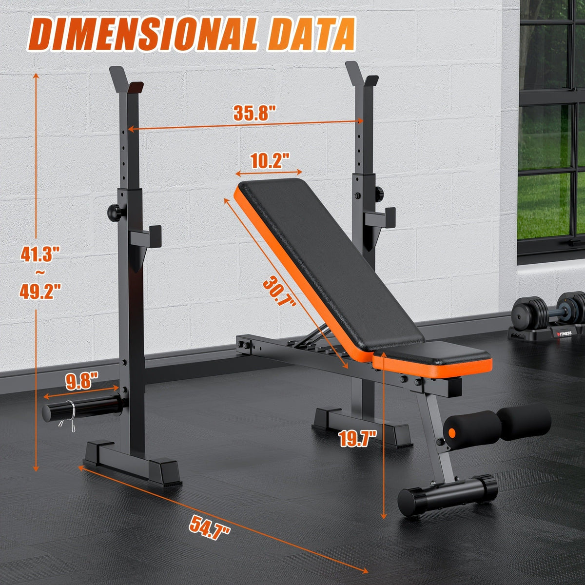 Adjustable Weight Bench 6-in-1 Foldable – Flat Incline Decline, Resistance Bands, Preacher Curl & Leg Developer, 770lb Capacity – Home Gym Strength Training Bench