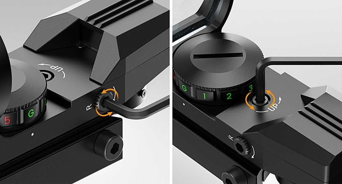 Red Green Dot Sight 33mm with 4 Reticle Modes – Dual Illuminated Rifle Scope, 1x Magnification, 1 MOA Adjustment, Parallax-Free Rail Mount Optic for Hunting, Target Shooting & Tactical Use on Rifles Shotguns Carbines