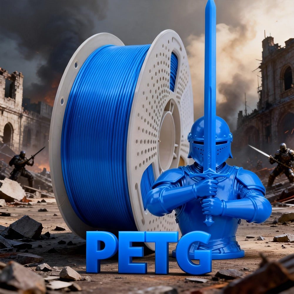 PETG Filament 1.75mm 1kg Vacuum Packed – High Toughness Smooth Printing 3D Printer Filament 2.2lb ±0.03mm | Waterproof Heat-Resistant PETG Spool for Hobbyists Beginners FDM Printers