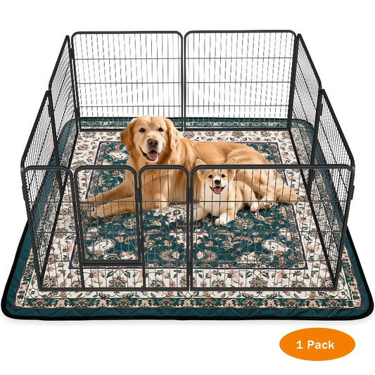 Washable Dog Pee Pads, Bohemian Pattern with Non-Slip Base, 4 Sizes
