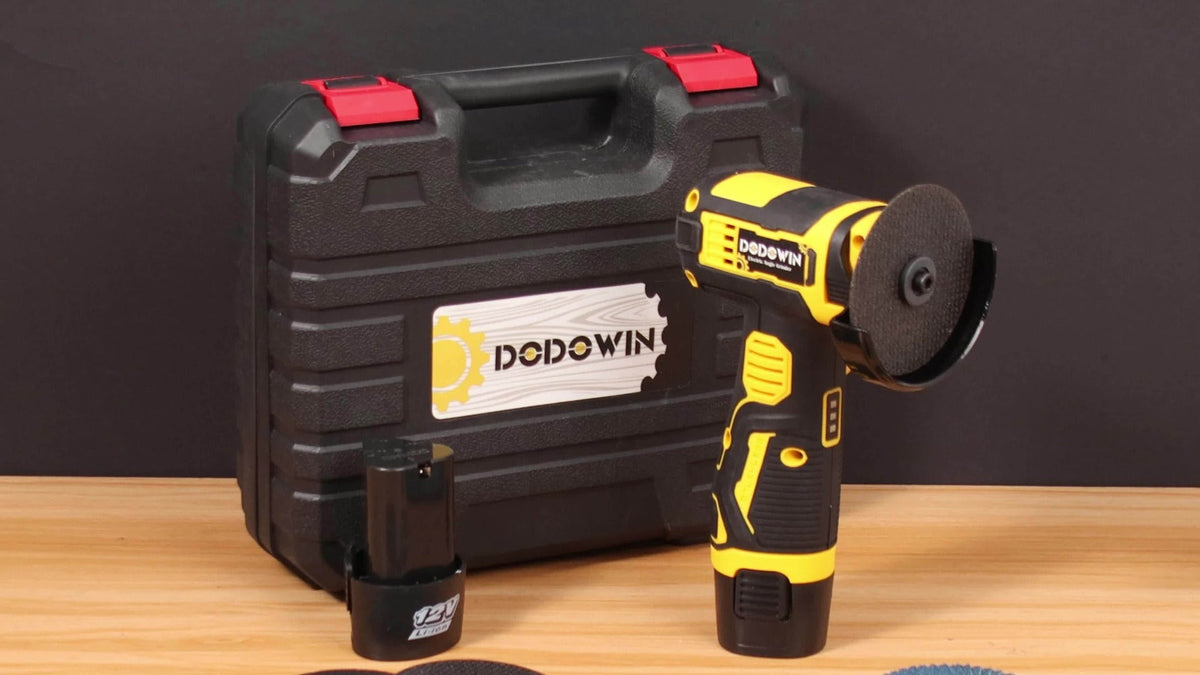 Mini Cordless Angle Grinder 19500RPM – Electric Grinding Polishing Tool for Metal Wood Stone Concrete | Lithium Power Grinder with Battery Options