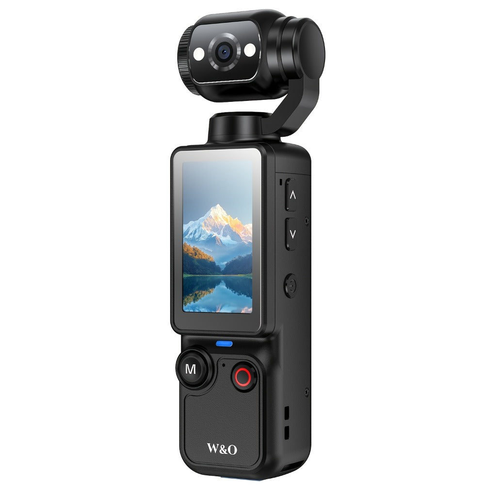 Ultra-Lightweight 4-in-1 Action Camera 1080P | 360° Rotating Lens, Image Stabilization & One-Click Recording – Compact Outdoor Cam for Cycling, Vlogging & Drone-Like Aerial Shooting Effects