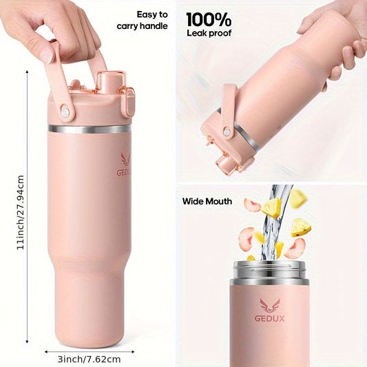 Vacuum Insulated Stainless Steel Water Bottle with Handle, 32 oz or 40 oz