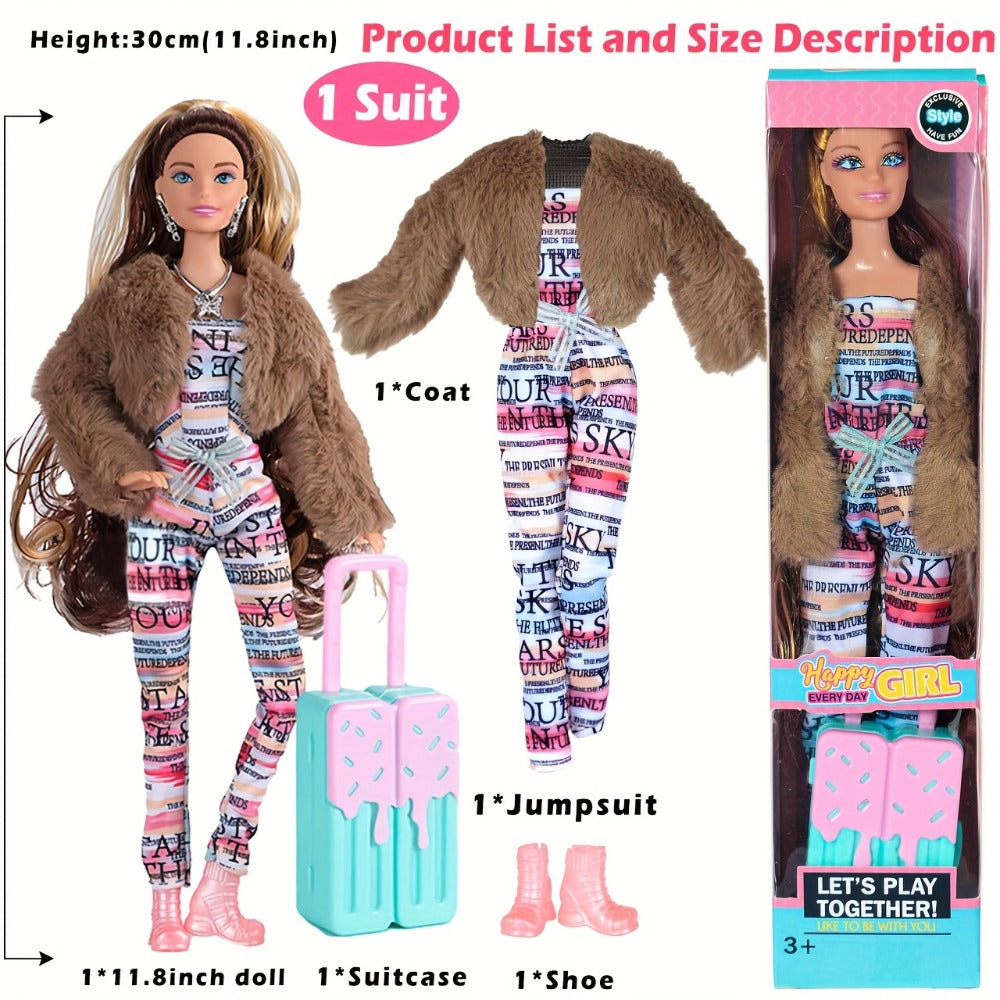 6-Pack 11.5-Inch Poseable Fashion Princess Doll Set with Accessories