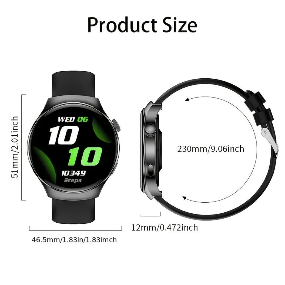 OLED Touchscreen Business Smartwatch Unisex – 2.01" Wireless Calling Message Reminders Music & Photo Control Step Calorie Tracker High Quality Smart Watch for Men Women Office Formal Casual