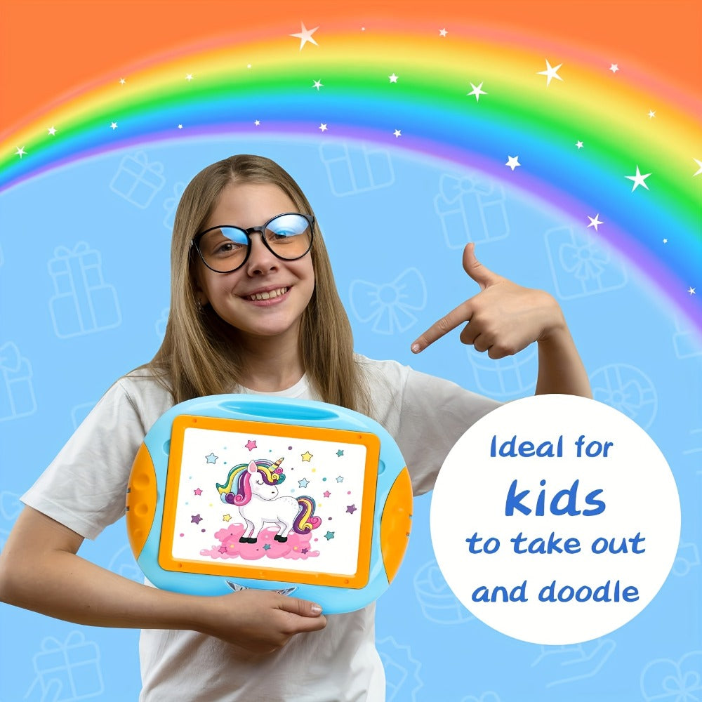 Magnetic Doodle Board Double Sided for Kids – Portable Foldable Drawing Writing Easel with Teaching Supplies Creative Toy Gift for Boys Girls Toddlers Ages 3+ Birthday Christmas