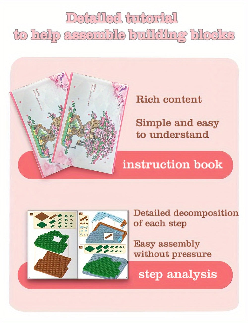 Sakura Cherry Blossom Tree House Mini Building Block Set