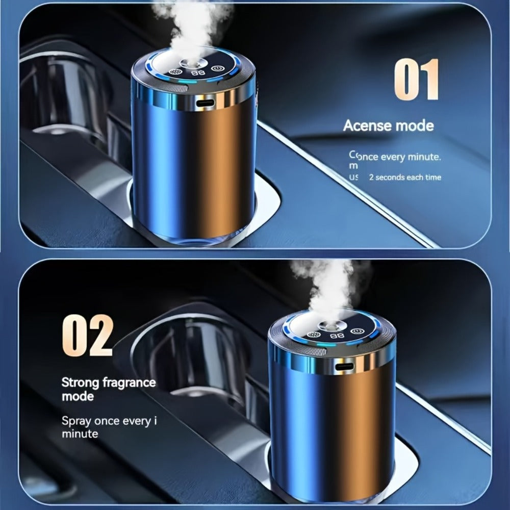 Starry Sky Car Aroma Diffuser with Ambient Light & Humidifier – USB Smart Air Freshener, 50ml Essential Oil Included, Ocean & Cologne Scents, Auto Interior Decor Gift for Car Lovers