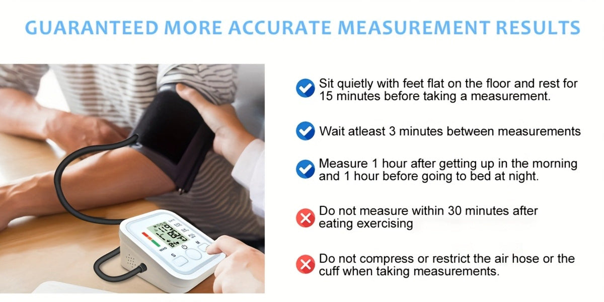 Upper Arm Blood Pressure Monitor – Large LCD, Voice Broadcast, Heart Rate & Irregular Heartbeat Detection, 2×99 Memory, 8.7–14.2" Adjustable Cuff, One-Touch Operation for Seniors & Pregnant Women