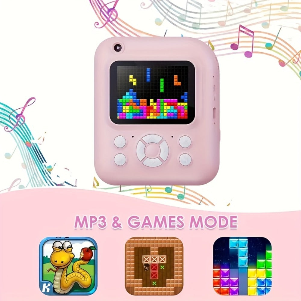 Kids Instant Print Camera with MP3 Player, Games, 10x Zoom and 2.4-Inch Screen