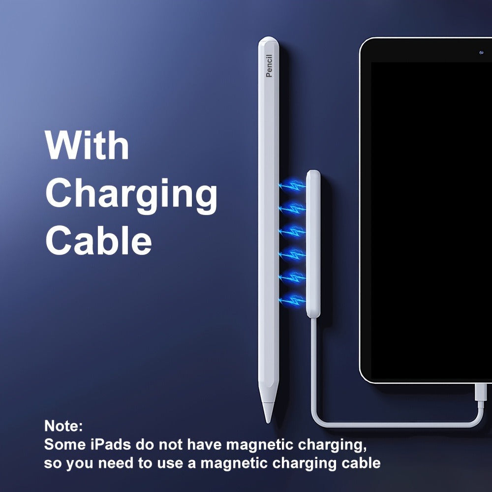 iPad Stylus Pencil 2nd Generation Magnetic Wireless Charging Palm Rejection Tilt Sensitivity Compatible with iPad Pro 11 12.9 2018-2024 iPad Air 3-6 iPad Mini 5-7 iPad 6th-10th Gen Includes 3 Tips – White