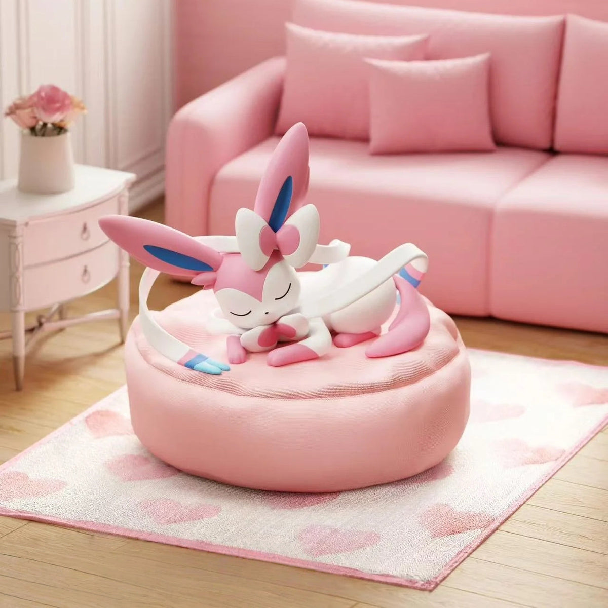 Eevee Eeveelutions Sleeping Pose Blind Box PVC Figure – All 9 Characters Vaporeon Jolteon Flareon Espeon Umbreon Leafeon Glaceon Sylveon, Kawaii Collectible Desk Ornament Gift for Pokemon Fans