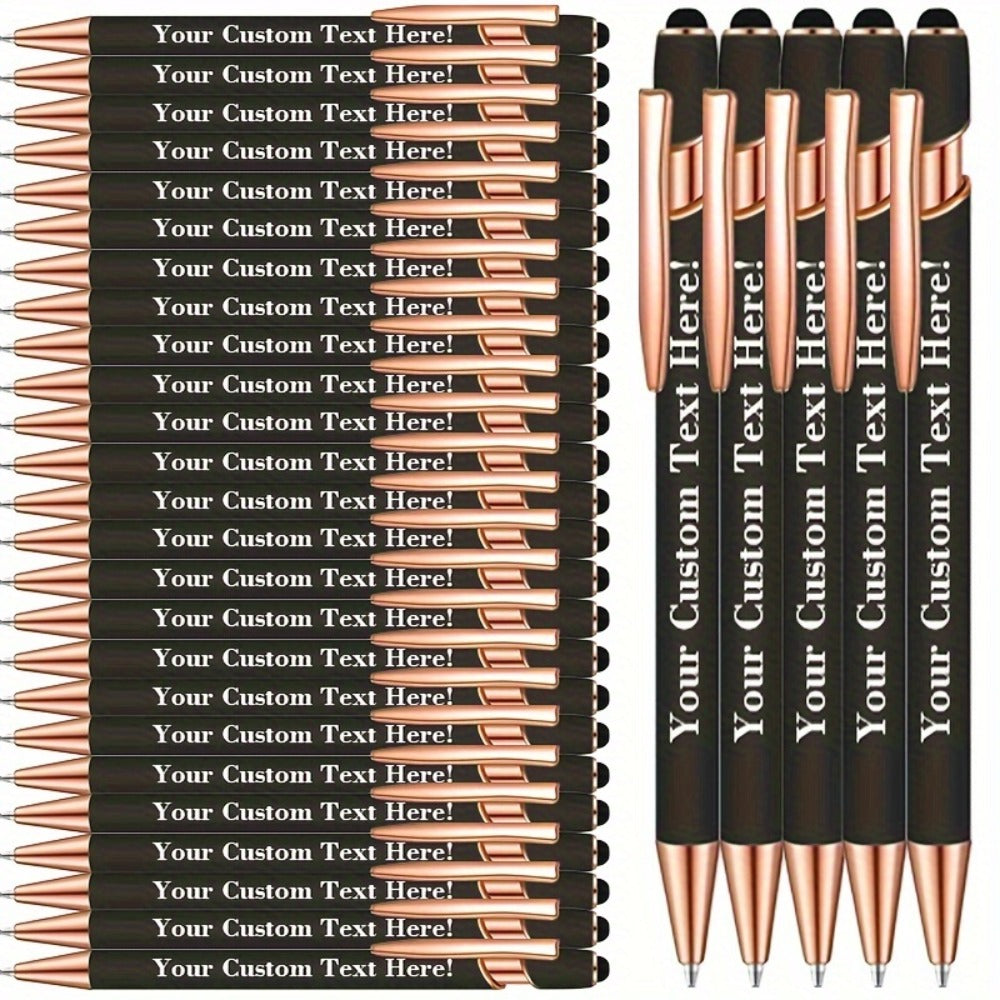Ballpoint Stylus Pens 30 Pack – 2-in-1 Touchscreen Stylus & Ballpoint Pen with Comfortable Grip, Personalized Engraving, Bulk Set for Office, School, Wedding & Party Favors