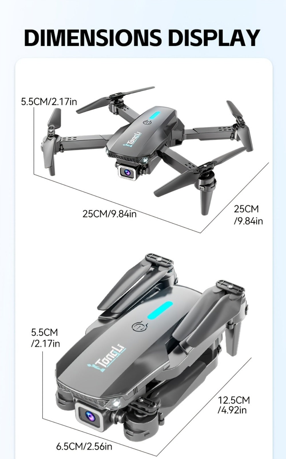 Foldable HD Camera Drone Free Storage Bag USB-C Charging 3D Flips Single or Dual Camera Built-in Screen Remote | Beginner Vlogging Aerial Photography Quadcopter Gift for Kids Teens Adults