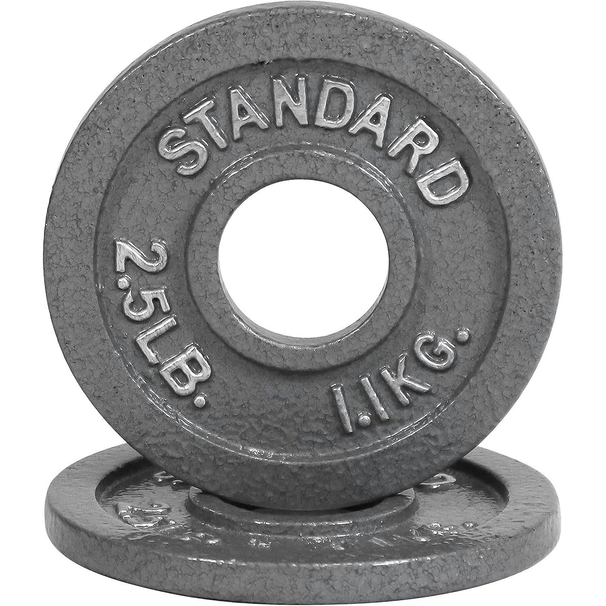 Cast Iron Weight Plates 2-Inch Standard Barbell Plates Solid Iron Gym Weights for Strength Training Weightlifting Bodybuilding Powerlifting Home Gym Multiple Sizes 2.5LB to 100LB
