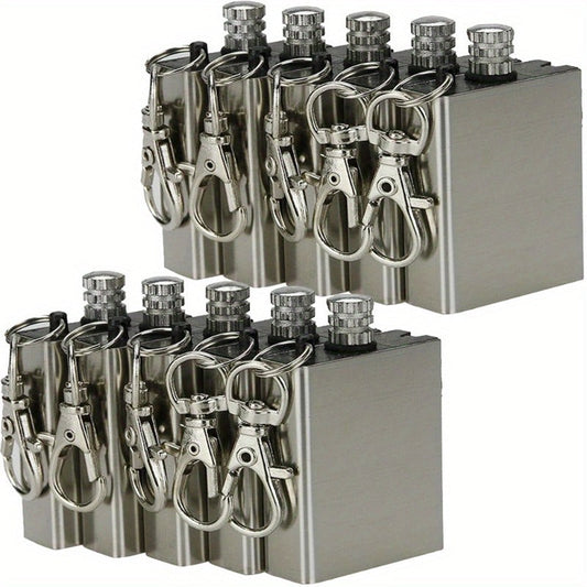 Metal Match Fire Starters, Stainless Steel Keychain Design, 10-Pack