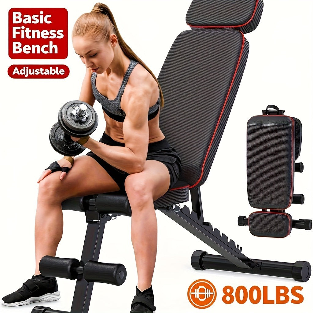 14-in-1 Adjustable Weight Bench Foldable – 770lb Capacity, Multi-Function Full Body Strength Training, Space-Saving Design – Home Gym Workout Bench