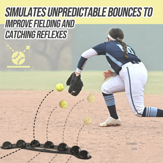 Baseball and Softball Fielding Trainer Mat with Ground Stake, Black JPBS2910B