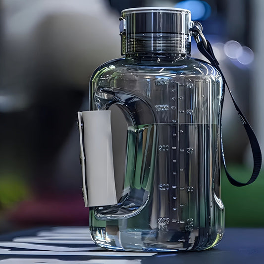 Hydrogen Water Bottle 1.5L with SPE PEM Technology and USB Charging, Gray