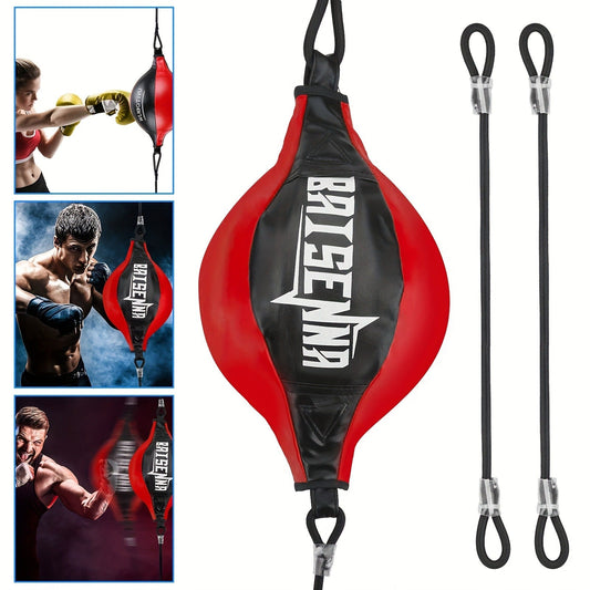 Boxing Speed Ball with Adjustable Rubber Bungee Cord, PU Leather for Home Training