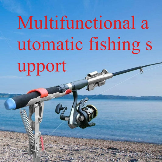 Spring Fishing Rod Holder with Auto Hook Setter & Adjustable Tension, 1 Pack