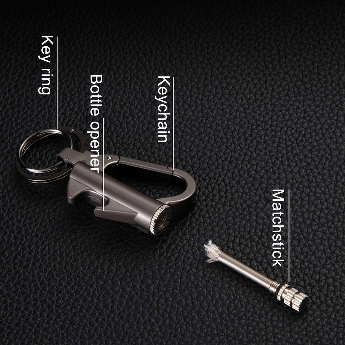 Permanent Match Flint Fire Starter 2-Pack – Waterproof Metal Keychain Lighter EDC with Bottle Opener