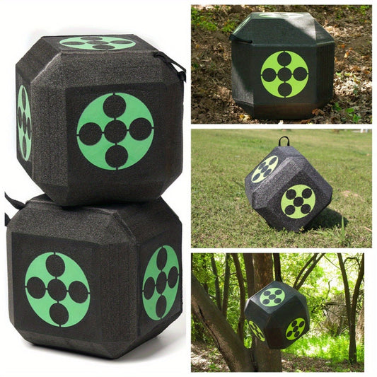 Archery Target Cube with Self-Healing Foam, Six Faces, 23 x 23 x 23 cm, Black