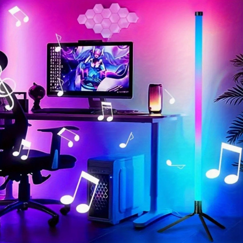 RGB Tube Light with Stand – Smart App & Remote Control, Music Sync Color Changing, Timing, USB Powered for DJ Lighting, Photography, Dance Club, Game Room & Festival (1 or 2 Pack)