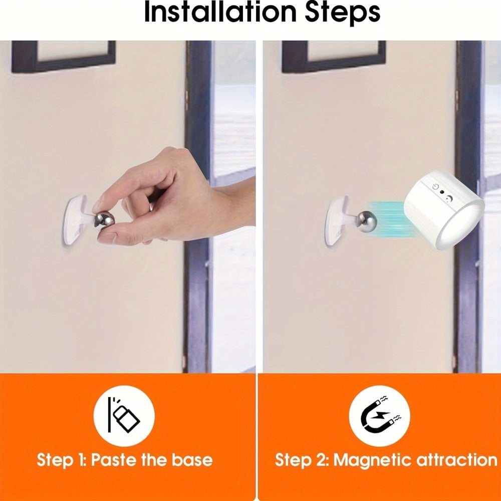 Rechargeable Wall Sconce LED Reading Light - GVTCO Magnetic 360° Rotation Wall Lamp with Remote Control, 3 Color Temperatures, Dimmable, 1200mAh Battery, USB-C Charging for Bedroom, Bedside & Hallway