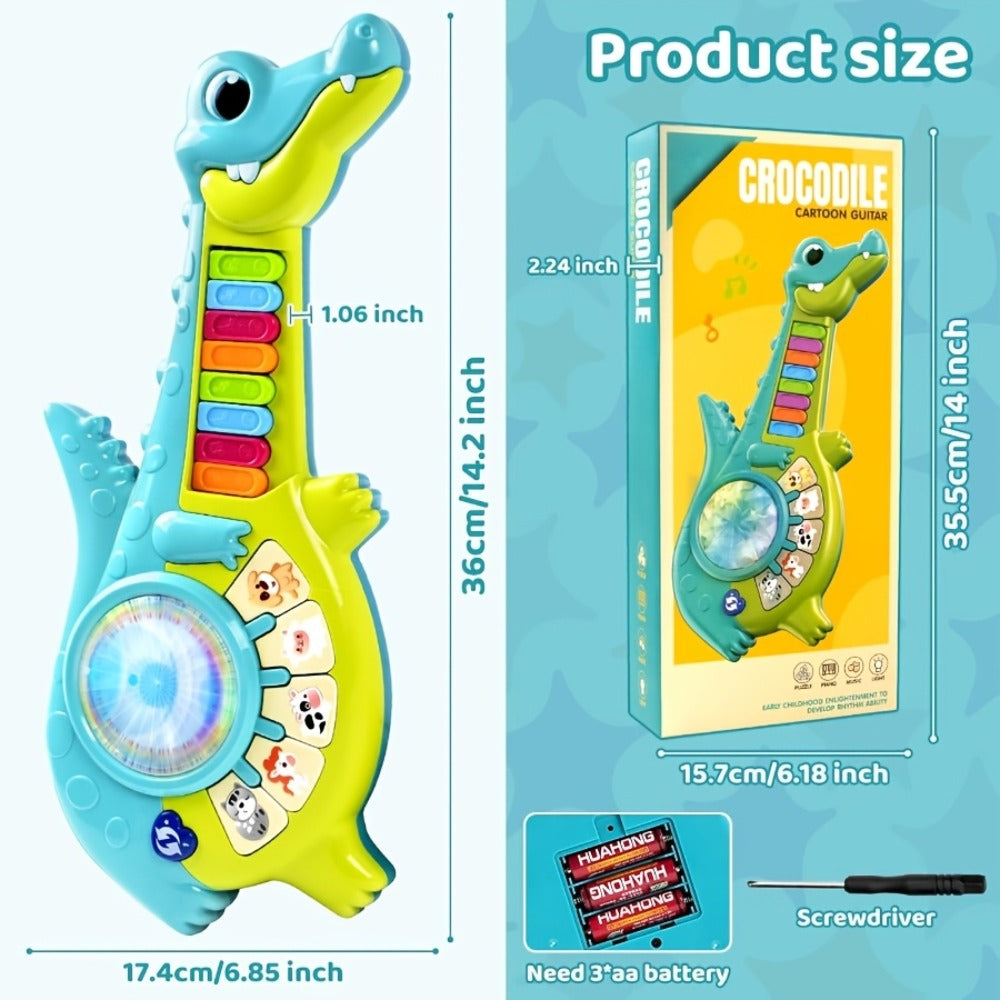 Educational Piano Guitar Toy for Toddlers 1-2 Years – Baby Musical Toy with Animal Sounds & Lights | 12-18 Months Boy Girl | 1st Birthday Gift & Christmas Present for Kids