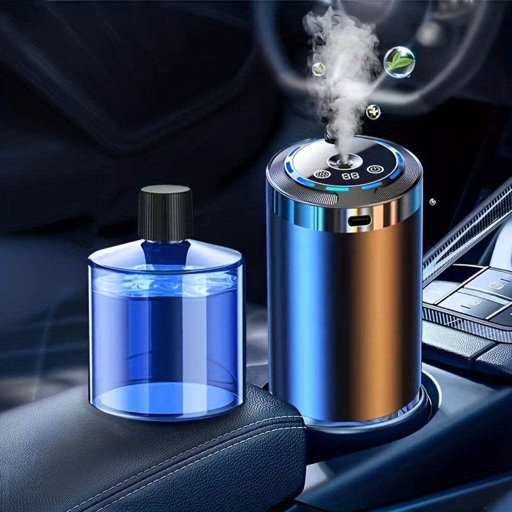 Starry Sky Car Aroma Diffuser with Ambient Light & Humidifier – USB Smart Air Freshener, 50ml Essential Oil Included, Ocean & Cologne Scents, Auto Interior Decor Gift for Car Lovers