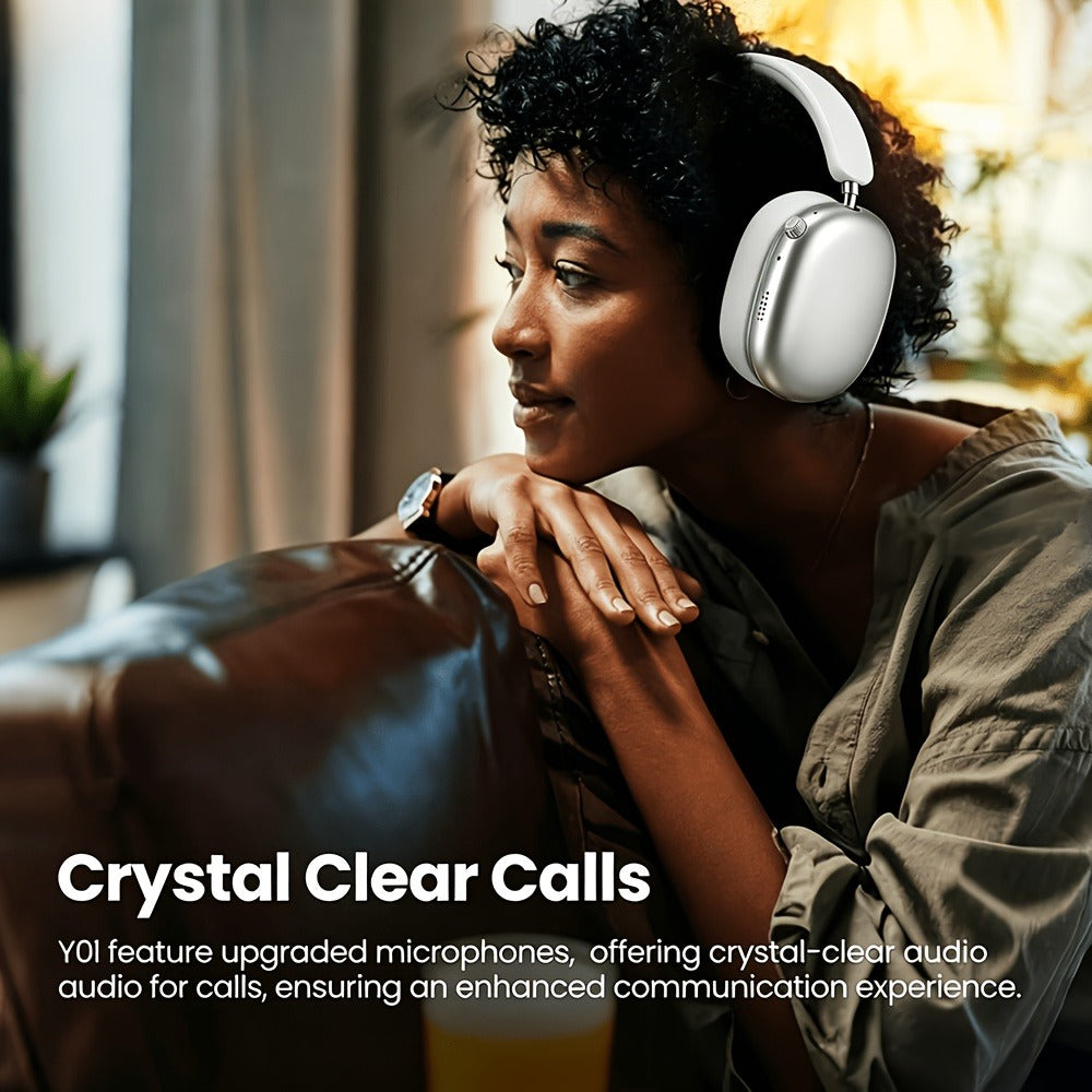 ANC Foldable Over-Ear Headphones Bluetooth 5.4 with 40H Playtime – Hi-Fi Stereo Deep Bass Active Noise Cancelling Wireless Headset with Mic for Work Travel Daily Use