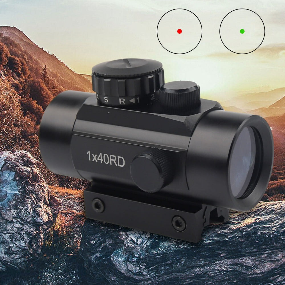 Red Green Dot Sight Scope 1x40 Picatinny Rail Mount 2 MOA Reticle for Rifles Shotguns Airsoft Hunting Shooting Optics Accessory