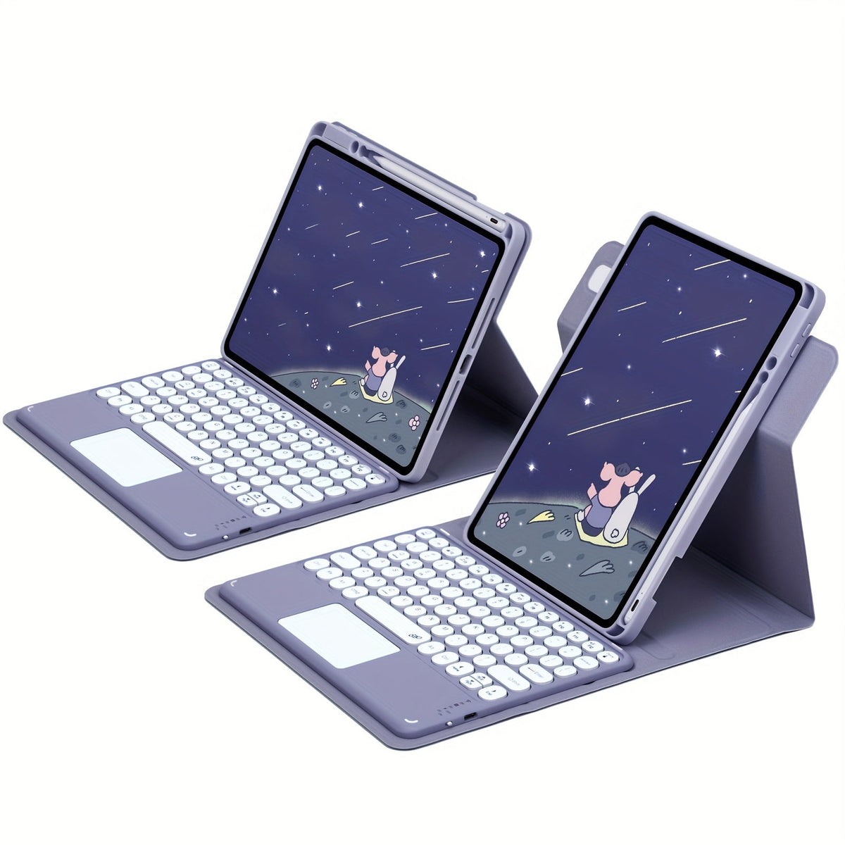 360° Rotatable iPad Keyboard Case with Backlit Keys, Trackpad & Apple Pencil Holder – Compatible with iPad Pro 11", iPad Air 5th/4th/3rd, iPad 10th/9th/8th/7th Gen, iPad Pro 10.5 – Chocolate Design