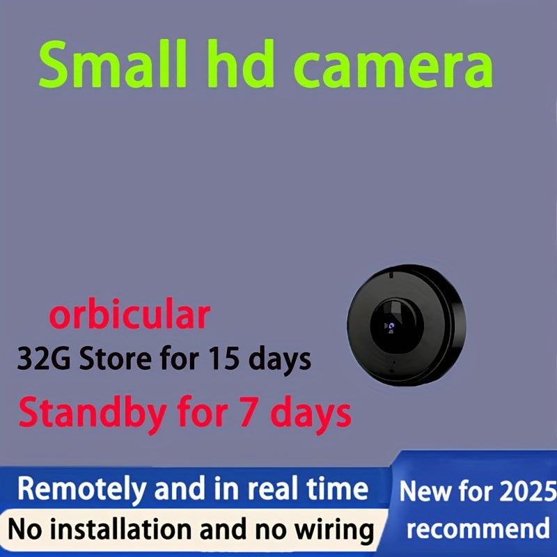 360-Degree Mini Smart WiFi Security Camera 1080P with Night Vision, Motion Detection Alarm, Pet Monitor & Nanny Cam – Battery or USB Powered, 2.4GHz & 5GHz, No Dead Angle Home Surveillance