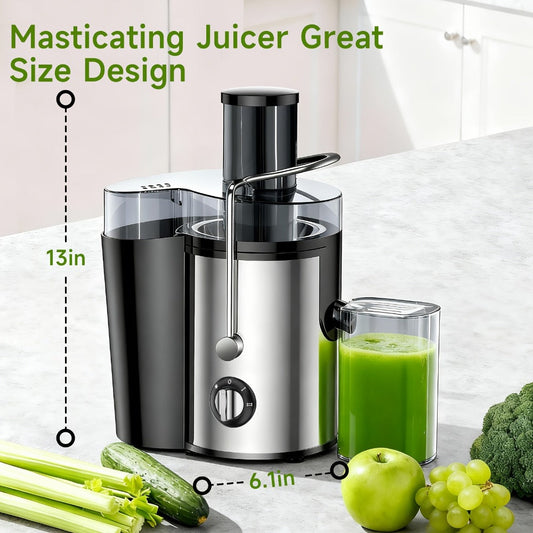 Centrifugal Juicer with 3-Inch Feed Chute and Detachable Parts for Fruit and Vegetables