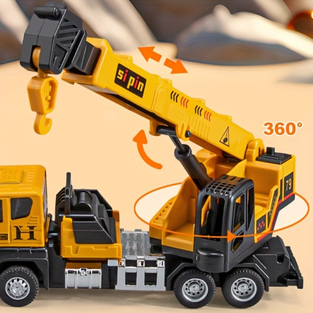 Construction Vehicle Toy Set with Excavator, Mixer, Dump Truck and Crane Options