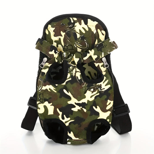 Front-Chest Pet Carrier Backpack for Small Dogs & Cats, Adjustable Straps