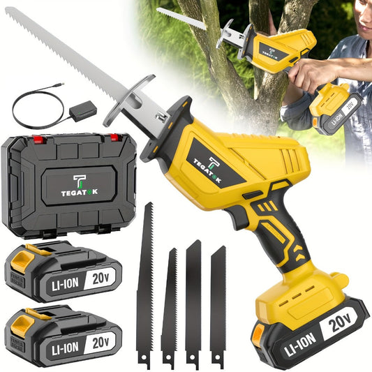 Cordless Reciprocating Saw with LED Light, Safety Lock and 1- or 2-Battery Options
