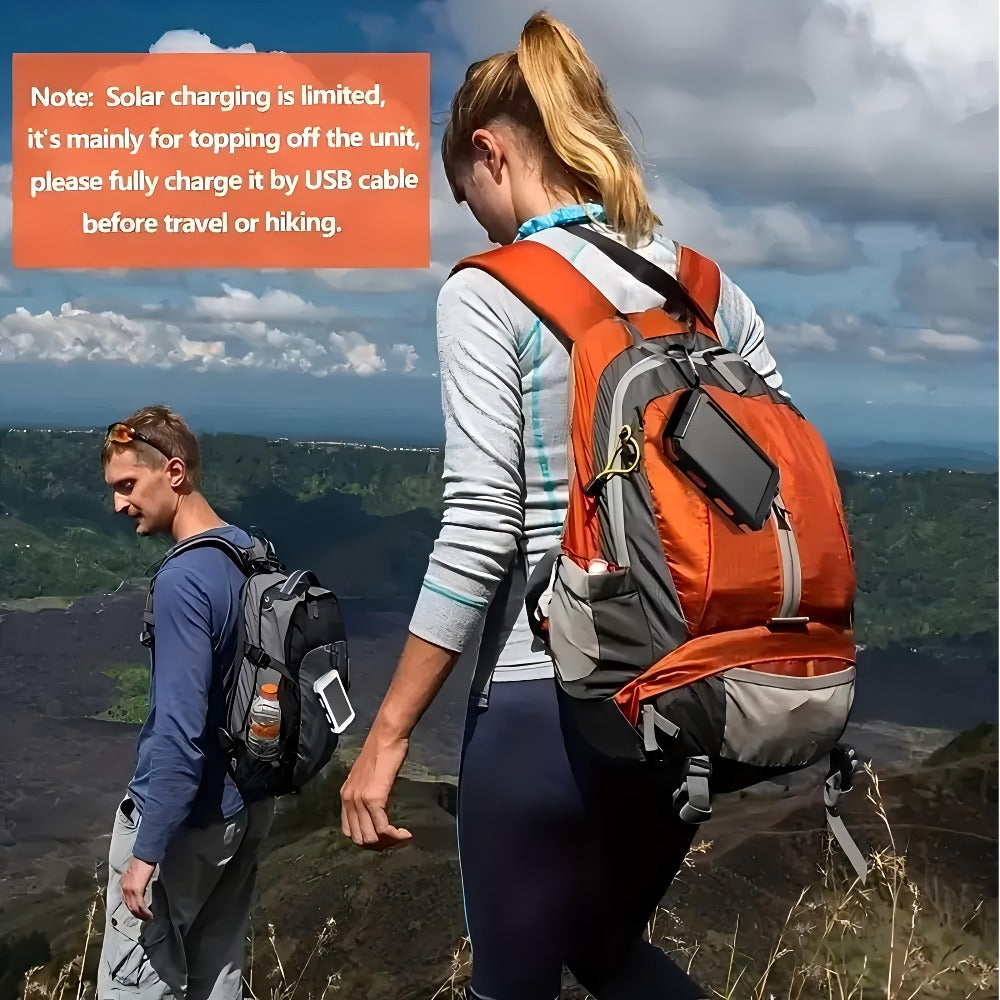38800mAh Solar Power Bank QC3.0 Fast Charging – USB-C Dual USB Ports LED Flashlight Portable Battery Pack for All Cell Phones Outdoor Camping Hiking Travel Emergency Backup