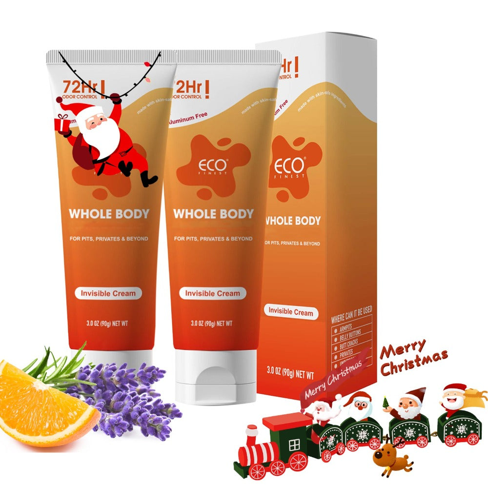 Natural Deodorant Cream 72-Hour Odor Protection – Aluminum-Free Body Deodorant with Lavender & Orange Scent | Long-Lasting Skin-Safe Formula for Women & Men | Sensitive Skin Friendly Cream Tube Deodorant