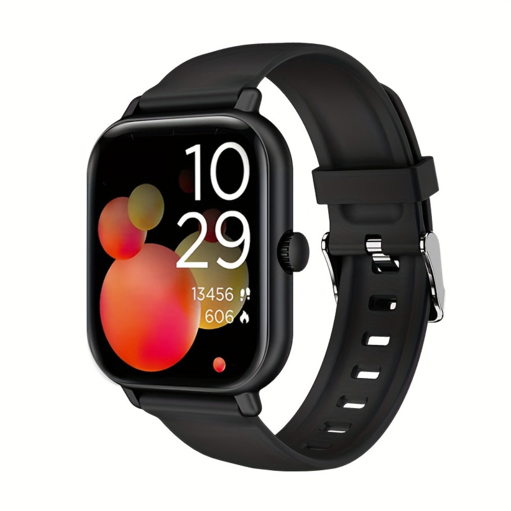 Smart Bracelet Smartwatch 1.83" Full Touch – Wireless Calling, Message Notifications, Fitness & Multi-Sport Tracker, Heart Rate Monitor – Unisex Android & iPhone Watch Jet Black Pink Silver