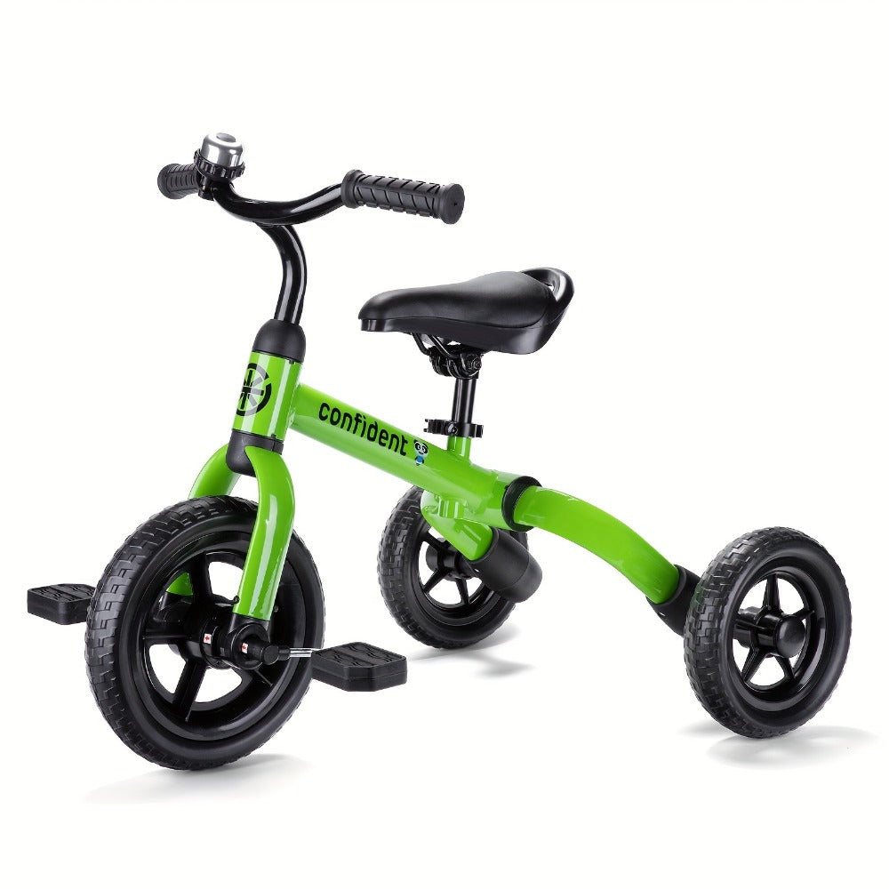 3-in-1 Toddler Tricycle and Balance Bike with Folding Frame, Green