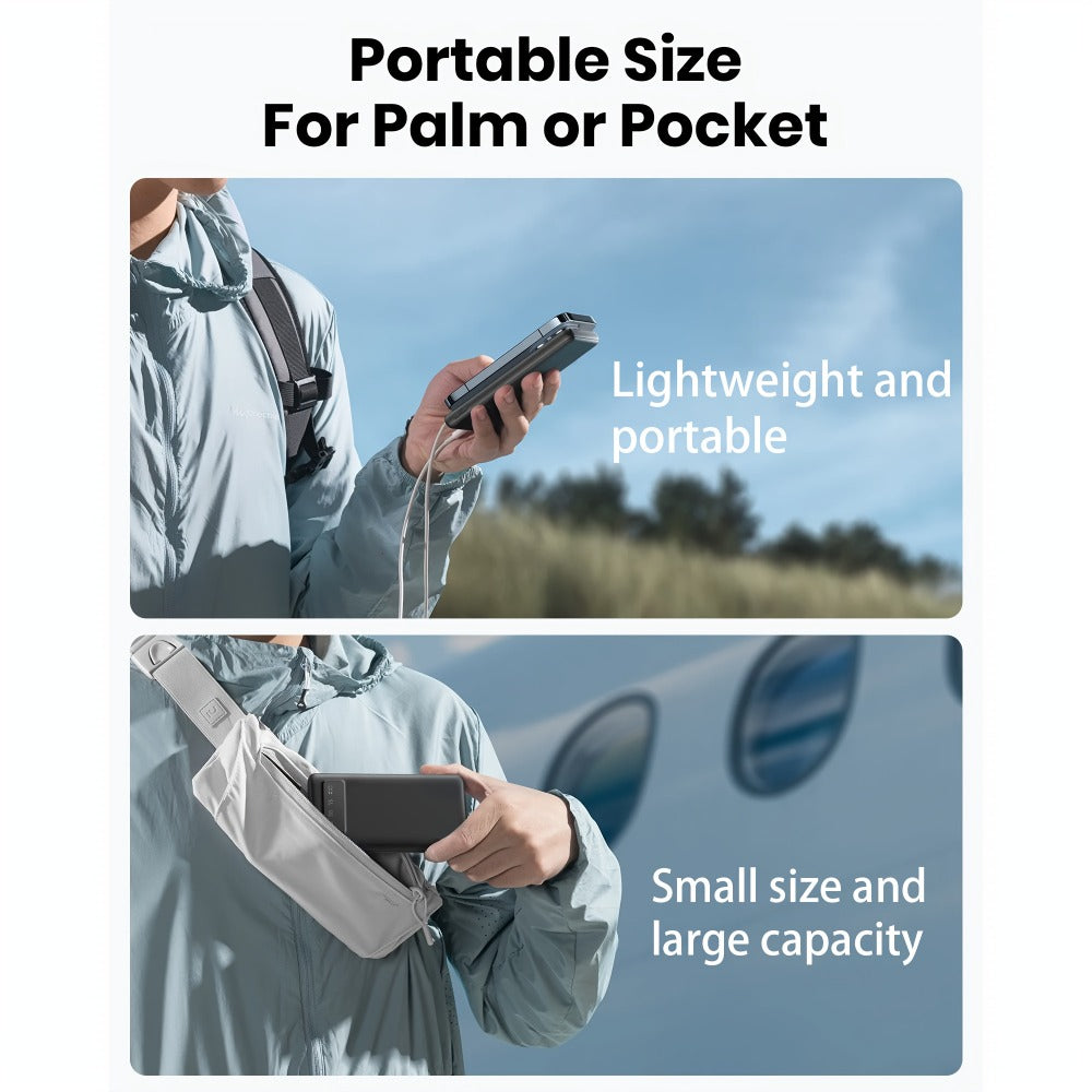 20000mAh Power Bank Portable Charger Fast Charging Dual USB Output Type-C Input LED Display Compatible with iPhone Android Samsung – Slim Travel Battery Pack