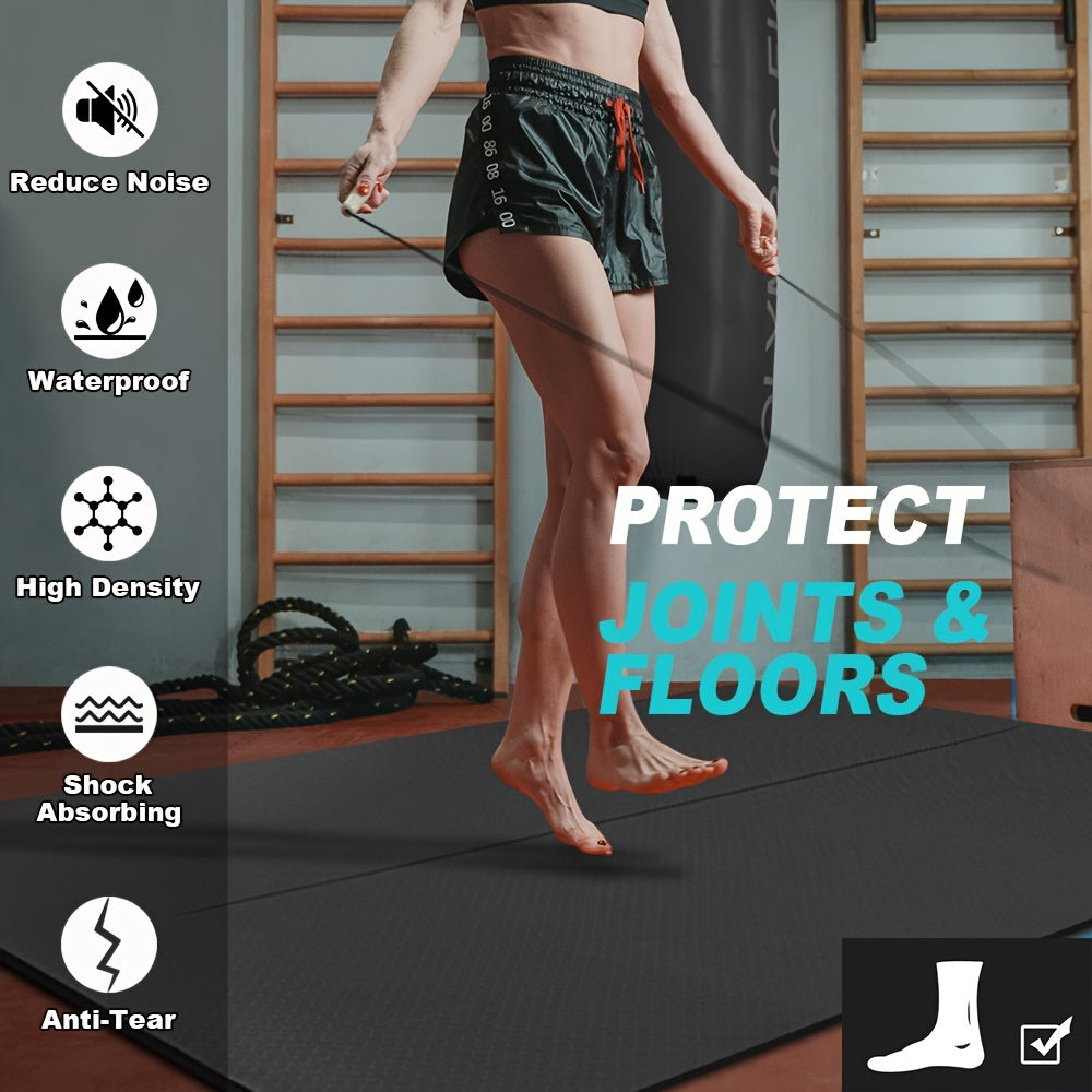 Large TPE Yoga Mat 6'x4' Extra Thick 1/3" – Alignment Lines, Double-Sided Non-Slip Professional Mat for Yoga, Pilates & Home Workout for Women & Men