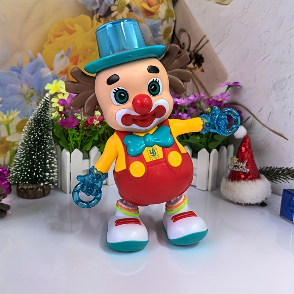Dancing Clown Toy Doll with Light & Music, Swinging Fidget Toy for Kids Boys & Girls, Funny Weird Halloween Decoration, Christmas Birthday Gift for Children Ages 3+