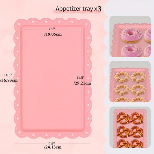 Cake Stand Set with 2 Square Three-Tier Cupcake Stands and 3 Appetizer Trays