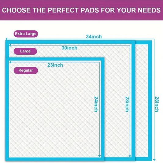 Pet Pee Pads, 34 x 28 Inches, 100-Pack with 6-Layer Absorption and Waterproof Backing